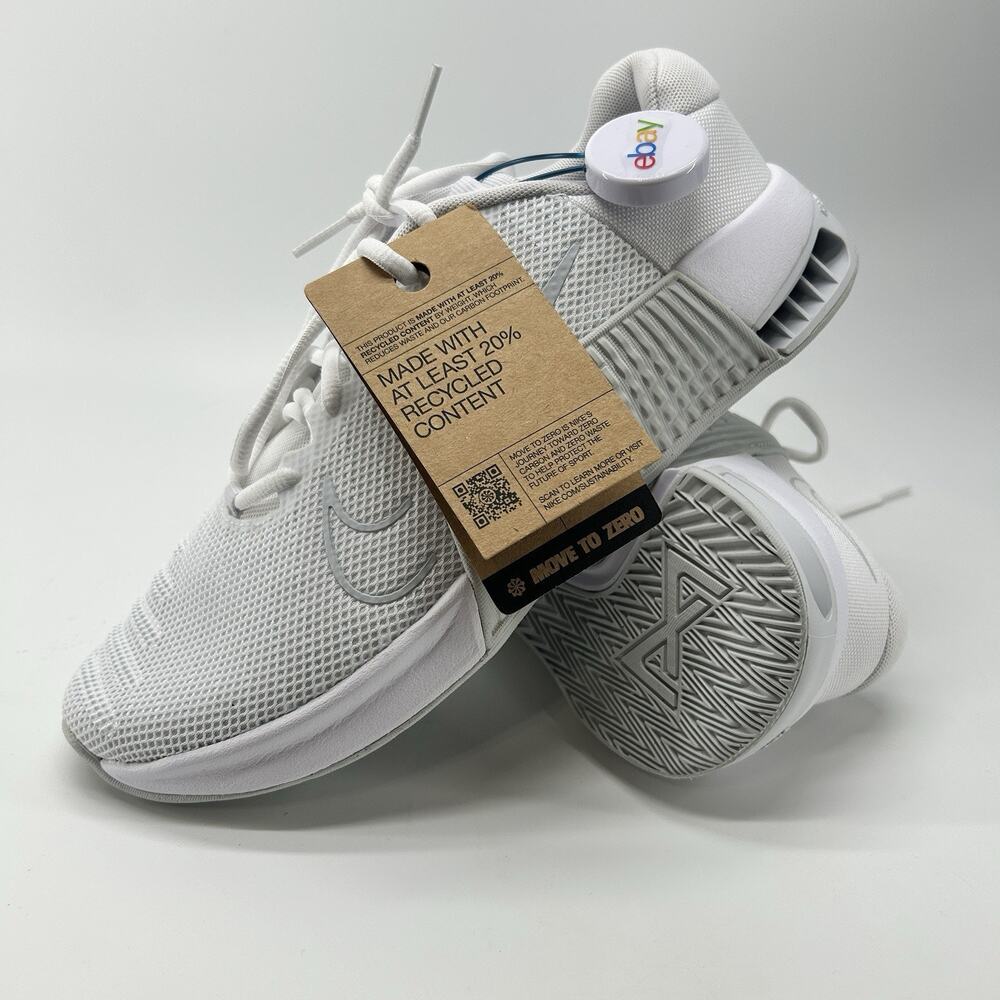 Nike Metcon 9 White Light Grey Sz 8.5 DZ2617-103 Training Shoes